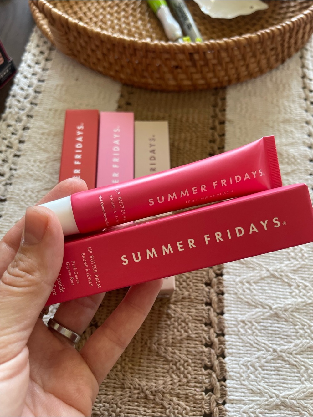 Summer Fridays Lip Butter Balm - Vibrant Pink Tube